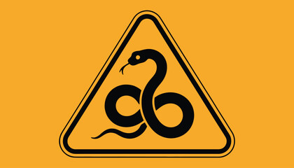 Snake Warning Sign Vector