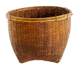 Traditional Bamboo Woven Basket &ndash; Handcrafted Natural Storage Container