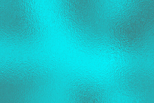 Fototapeta Soft Blue turquoise foil glass texture background. Abstract gradient bright light reflection and shiny rough texture surface. Glass effect background