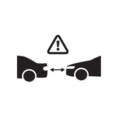 Safe distance between cars, pixel-perfect linear icon. Safe driving rules, customizable illustration.