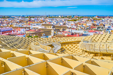 Metropol Parasol the popular tourist destination in Seville, Spain