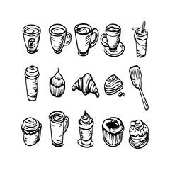 Hand-Drawn Coffee & Cafe Icons