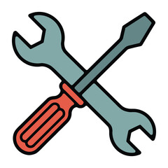 Crossed Wrench and Screwdriver Icon