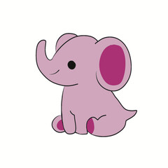 pink elephant cartoon