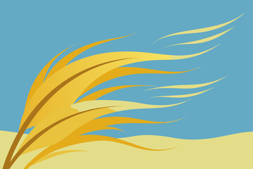 tall golden grass blowing in the wind