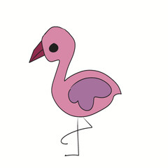 pink flamingo vector illustration