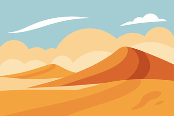 windswept desert scene with dust clouds