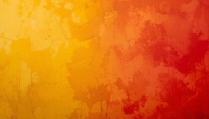 Fototapeta premium Warm Orange and Red Texture: A vibrant background featuring a gradient blend of warm orange and red hues, exhibiting a textured, possibly painted or plastered surface.