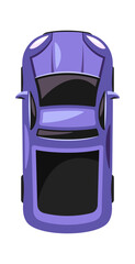 Purple car top view design