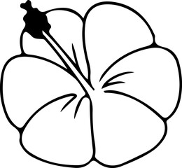 Black Hibiscus Vector Design