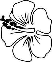 Black Hibiscus Vector Design