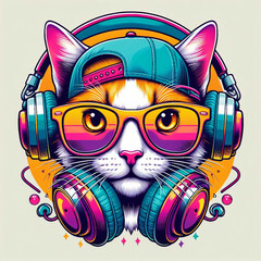 the head of a cat, cat, cat with headphone, cat vector, cat with a bow tie, cat with a bow, cat on a black background, black cat with red eyes, black cat with red hair, cat head with wings