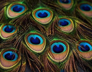 Fototapeta premium Close-up peacock feathers