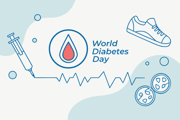 World diabetes day awareness poster banner background design, Design for world diabetes day, World diabetes day  design, World diabetes day poster design