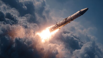 An anti missile system successfully intercepts a ballistic missile in mid air engagement