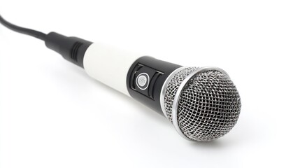 Dynamic vocal mic and connector cable close-up, highlighting audio clarity tools