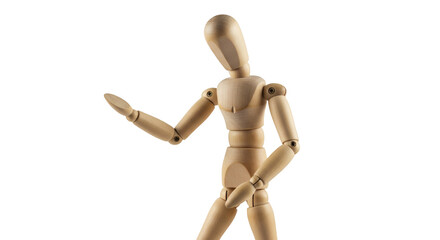 Wooden figure model in a pose.