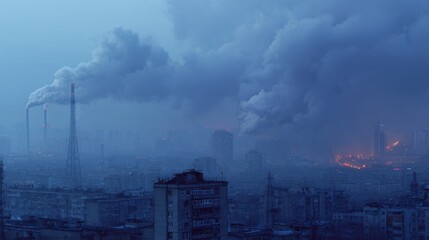 Pollution in urban areas  the impact of factories emitting smoke on city air quality