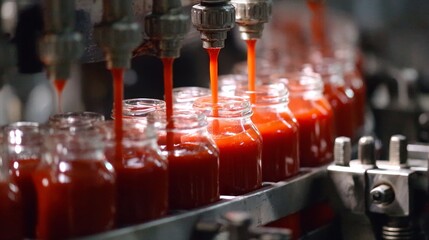 The process of ketchup production  from tomatoes to bottling and flavor development