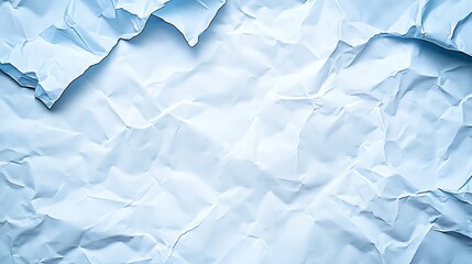 Obraz premium Delicate light blue crumpled paper texture conveying fragility and artistic expression with soft