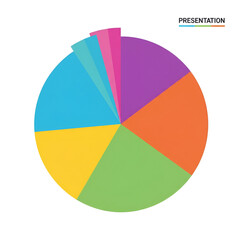 Colorful Pie Chart for Business Presentation and Data Visualization