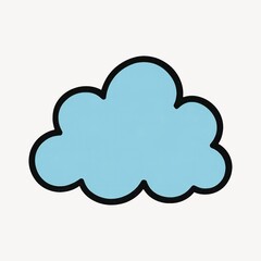 Simple blue cloud illustration.