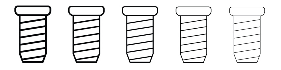 Implant Fixture icon symbol, logo illustration. Pixel perfect vector graphics