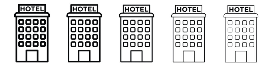 hotel icon symbol, logo illustration. Pixel perfect vector graphics