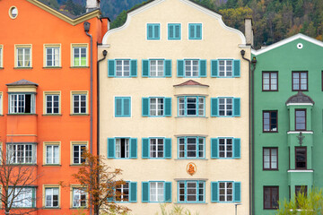 Obraz premium Colourful Apartments of Innsbruck - Austria
