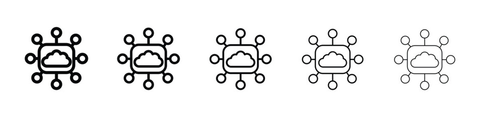 edge computing icon symbol, logo illustration. Pixel perfect vector graphics