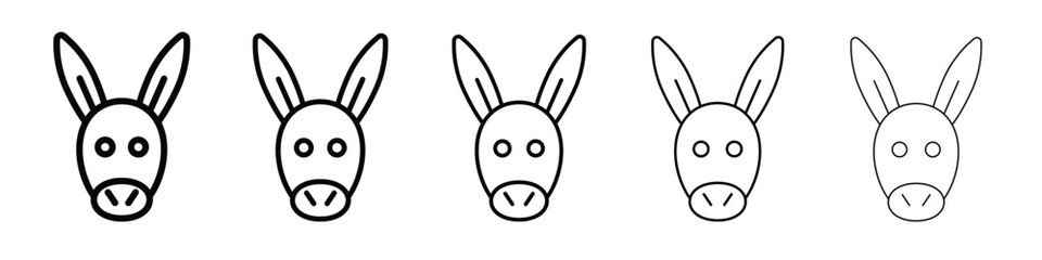 Donkey icon symbol, logo illustration. Pixel perfect vector graphics