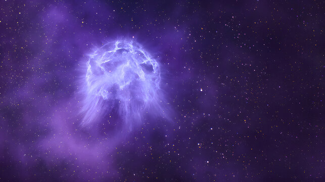 Mysterious pulsating cosmic object in a starry galaxy, revealing the wonders of astronomical discovery