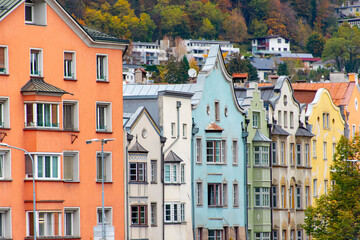 Fototapeta premium Colourful Apartments of Innsbruck - Austria