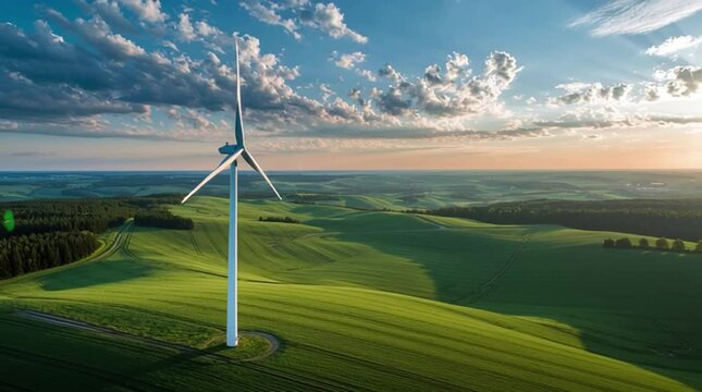 wind turbine, AI generated video