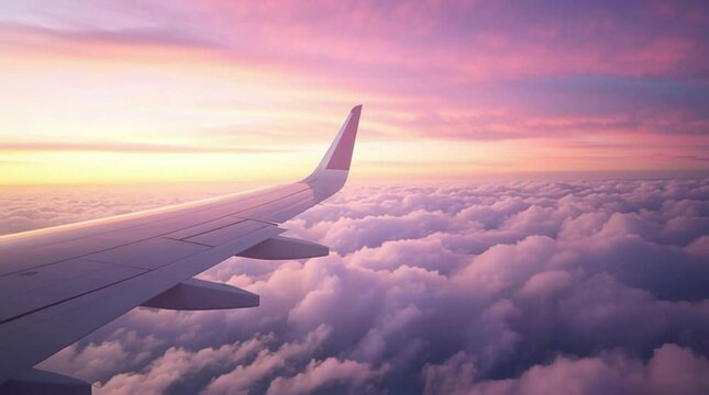 plane wing, AI generated video