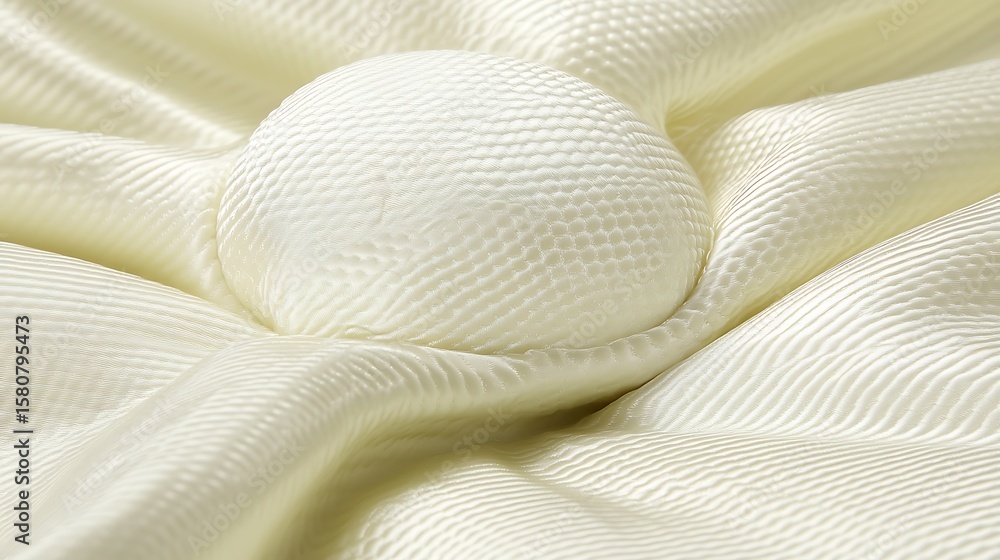 Fototapete elegant and clean white fabric texture with a subtle woven pattern and soft curved form creating a