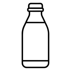 Milk bottle icon line vector