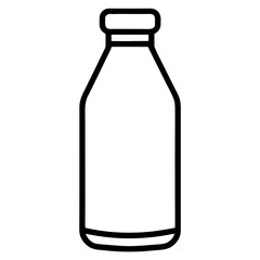 Milk bottle icon line vector
