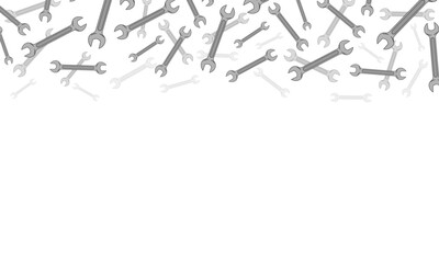 Plumbing Caprentry Wrenches Border Background