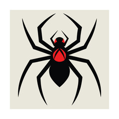 No Spider Icon with Black Silhouette and Red Ban