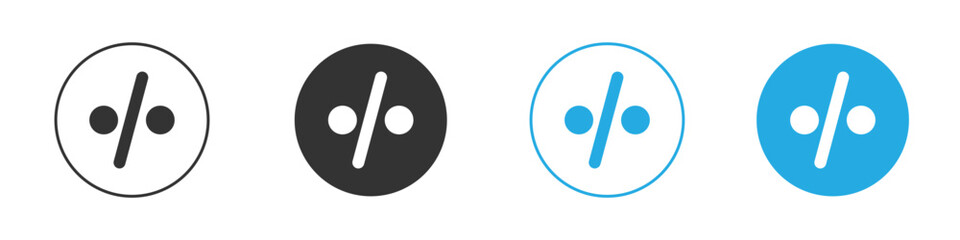 Percent icon for web or mobile app. Simple flat designs