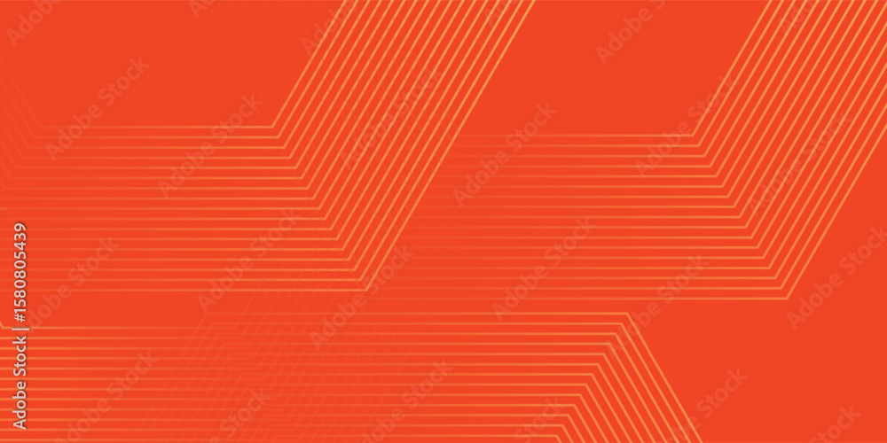 Aufkleber abstract orange background with glowing geometric lines. modern shiny yellow hexagon lines pattern.