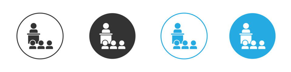 Lecture icon for web or mobile app. Simple flat designs