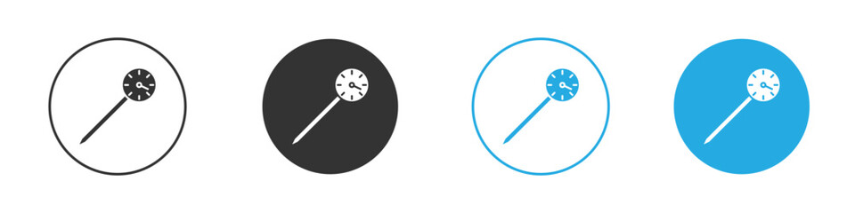 Kitchen thermometer icon for web or mobile app. Simple flat designs
