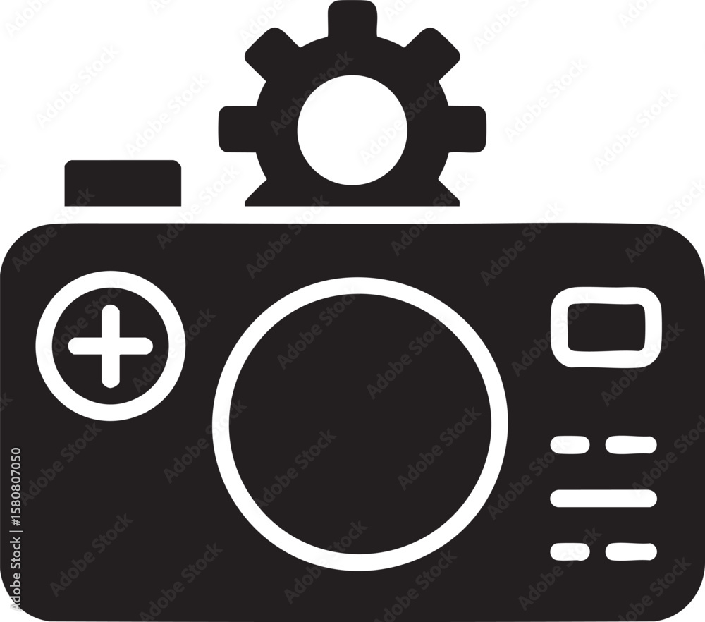 Aufkleber unleash creativity with camera settings icon a symbol of photographic customization and control for 