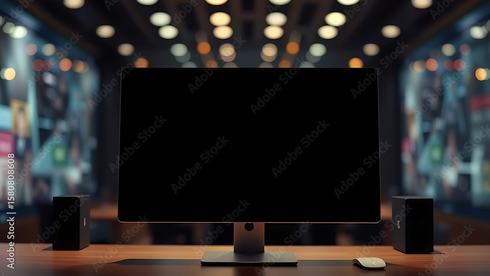 Poster modern computer template blank mock up background