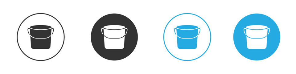 Bucket icon for web or mobile app. Simple flat designs
