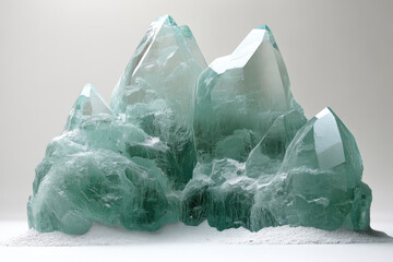 Fototapeta premium In the Realm of Silence Stands a Glass Mountain