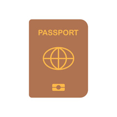 Simple vector passport icon for the design of websites, applications and web pages.