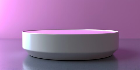 Round Minimalist Display Pedestal on Soft Pink Background